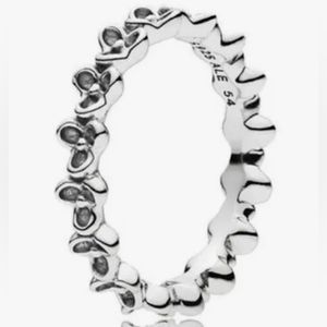 PANDORA STERLING SILVER FLORAL ELEGANCE RING SZ 6.00 2.5 G